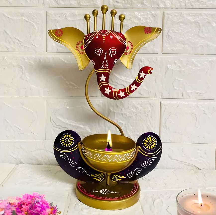 Ganesha with Tealight Candle Holder